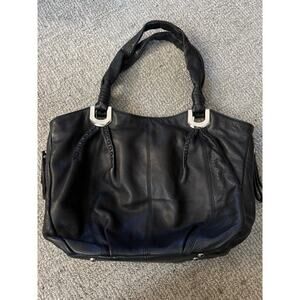 B. MAKOWSKY The Signature of Luxury Black Soft Hobo Shoulder Bag